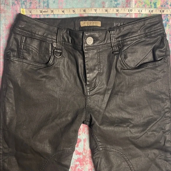 Burberry Brit Black pleather skinny stretch Pants - Picture 6 of 13